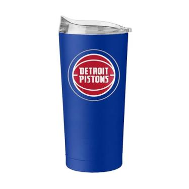 Imagem de FANMATS Copo de aço inoxidável NBA Detroit Pistons de 590 ml – Acabamento em pó durável – Serve na maioria dos porta-copos, oficialmente licenciado pela NBA Cup – Mantém bebidas quentes e frias