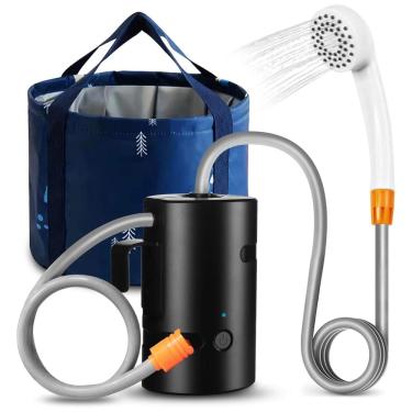 Imagem de Chuveiro Portátil 20L com Bomba a Pressão e Mangueira para Acampamento, B.TAWD, Azul