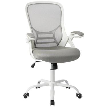 Imagem de Cadeira de Escritório Ergonômica Giratória e Ajustável com Apoio 3D, Branca, HYLONE, Branco