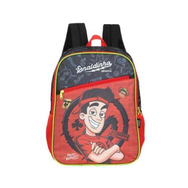 Imagem de Mochila Enaldinho de Costas YouTuber Kids Meninos Passeio, Vermelho
