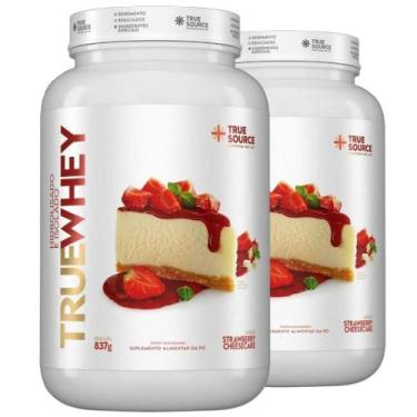 Imagem de True Whey Protein Torta De Morango 837G Kit 02 Unidades - True Source