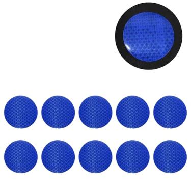 Imagem de Generic Decalque refletivo para para-choque azul redondo grade losango adesivo refletivo para carro decoração personalizada corpo do veículo ou porta ou janela