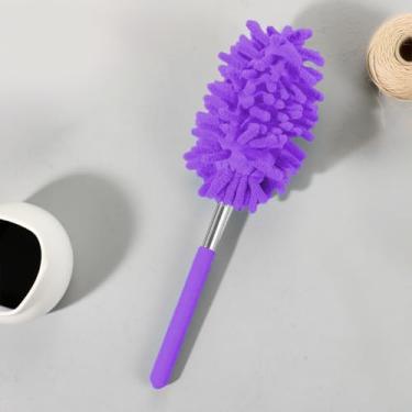 Imagem de Espanador de microfibra, escova de limpeza lavável, espanadores extensíveis para limpeza de carro, ar-condicionado, roxo
