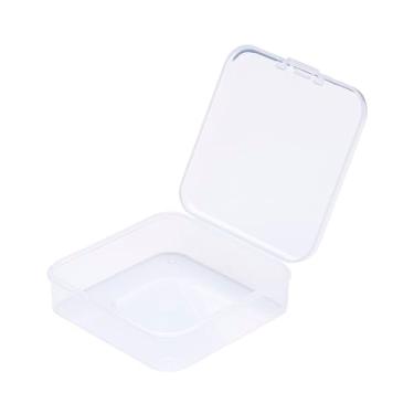 Imagem de 10 peças de caixa organizadora de plástico transparente, caixas de armazenamento de contas quadradas pequenas para joias, artesanato, peças de jogos de tabuleiro de unhas, materiais de escritório 6,3