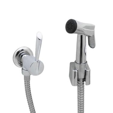 Imagem de Ducha Higiênica Chuveirinho Gatilho Metal Cromado 1/4 Volta