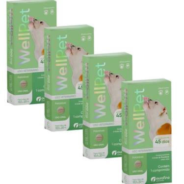 Imagem de Kit 4 Wellpet Antipulgas E Carrapatos 200mg Para Cães 10,1 A 20 Kg - O