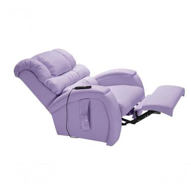Imagem de Poltrona Reclinável Cadeira Imperial Para Idoso Motorizada Corano Gravidade Zero Massageadora Império Lilás