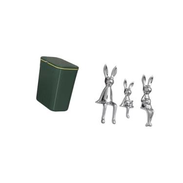 Imagem de Fenteer Suporte para Cesto de Lixo de Cozinha com Economia de Espaço E Escultura de Família de para Banheiro, Sala de Artesanato, Mesa de Exposição, Pe