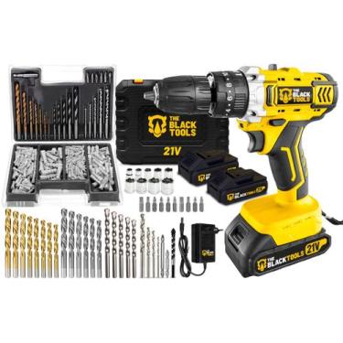 Imagem de Furadeira Parafusadeira De Impacto 2 Baterias 3/8 Tb-21pkx Com Jogo De