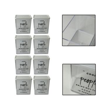 Imagem de Kit 8 Potes Herméticos Organizadores Alimentos Sabão 615Ml