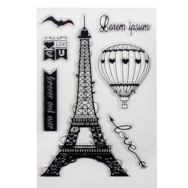 Imagem de Carimbos transparentes de aniversário de princesa do reino do castelo de contos de fadas para decoração de scrapbook (Happy Birthday02)