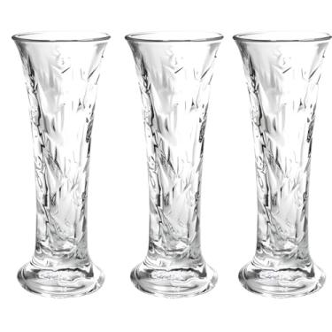 Imagem de Kit Vaso Flower de Vidro Decorativo 15cm x 6cm Pequeno Resistente Elegante Flores Casa Festa(3)