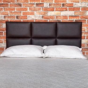 Imagem de Cabeceira Casal Modulos Módena  Marrom 140 x 60 Rbl, MDF/Pinus Tratado