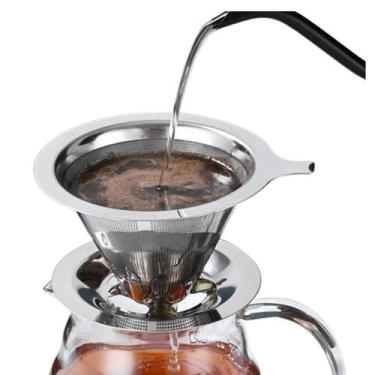 Imagem de Coador Filtro De Café Aço Inox Sem Papel Pequeno Tamanho 101 - Asia Ho