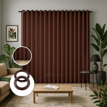 Imagem de Cortina 3 Metros Tecido Oxford Grosso 3,00 X 2,50 Largura Pra Quarto S