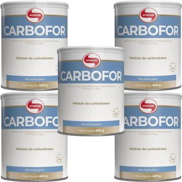 Imagem de Kit 5X Carbofor - 400g Sem Sabor - Vitafor-Masculino