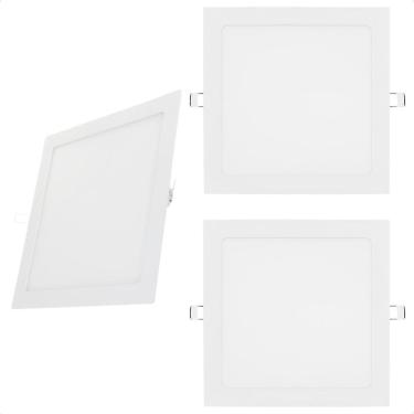 Imagem de Kit 3 Painel De Led Quadrado Embutir 12W Bivolt Taschibra