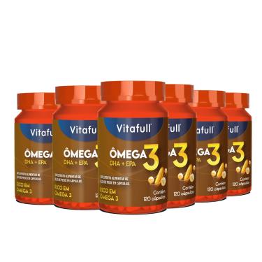 Imagem de Kit 6 Unidade Vitafull Ômega 3 com 120 cápsulas