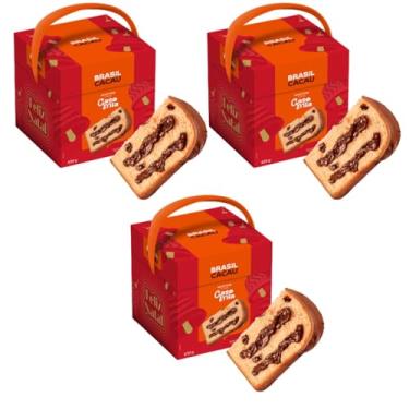 Imagem de Panetone Trufado Gato Mia 630g Kit com 3 Unidades Brasil Cacau