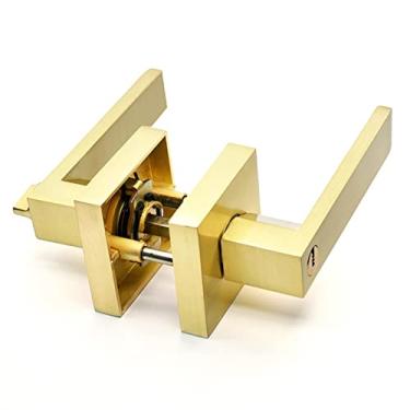 Imagem de FHSRAEIP Fechaduras de porta para quartos Fechadura de maçaneta de liga de zinco de alta qualidade fechadura esférica de três polos para quarto banheiro acessórios conjuntos de alças