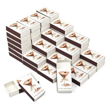 Imagem de Caixas de fósforos em branco para festa Martini, caixas de fósforos em branco, faça você mesmo, porta-recipientes de armazenamento brancos com batente de dupla face para casamento, chá de bebê