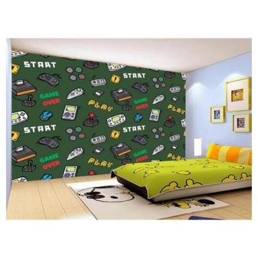 Imagem de Papel De Parede 3D Infantil Controle Game Jogo 3,5M Azs215 - Você Deco
