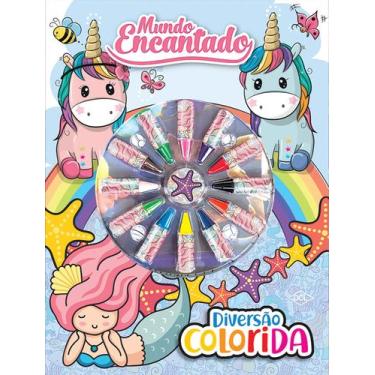 Imagem de Livro - Cores - Unicórnios e sereias