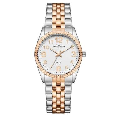 Imagem de Relógio Backer Feminino Ref: 10308134F Br Clássico Bicolor