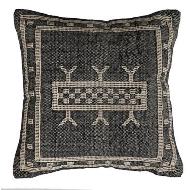 Imagem de Fronha indiana feita à mão autêntica sabra algodão neutro kilim qualidade premium designer decorativo interior e exterior quadrado sala de estar sofá-cama sofá rústico casa de fazenda boho (padrão 7)