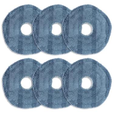 Imagem de Pacote com 6 almofadas de pano para esfregão a vácuo de microfibra adequadas para aspirador de pó robô Omni Eufy X10 Pro, peças de reposição laváveis