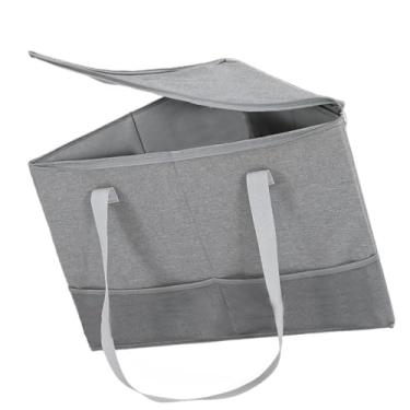 Imagem de Fxzqgnh Organizador de Cabides, Organizador de Armário, Portátil, Dobrável, Compacto, Coberto, Caixa de Armazenamento de Cabides, Recipiente de Armazenamento