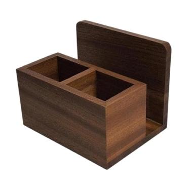 Imagem de Ioensy Porta-talheres, caixa para utensílios, dispensador de guardanapos rústico, organizador, porta-guardanapos para mesa de restaurante e hotel.