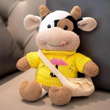 Imagem de Brinquedo Almofada Vaca Fofa de Pelúcia – Macia e Divertida para Crianças de Todas as Idades (Opção 6-29cm)