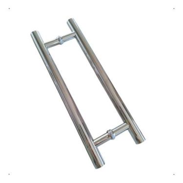 Imagem de Puxador Redondo Aço Inox 40cm Portas Madeira/vidro Polido - RR Inox