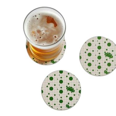 Imagem de Porta Copos Imperial Personalizado Padrão Polka Dot com Ícone de Skateboard - Tamanho 10x10 cm