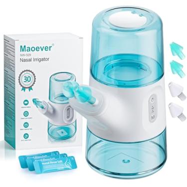 Imagem de Sistema de irrigação nasal – Máquina de enxágue sinusal com tanque de água duplo, coleta automática de resíduos e fluxo de água ajustável – Lavador nasal para alívio de alergias, congestionamento e
