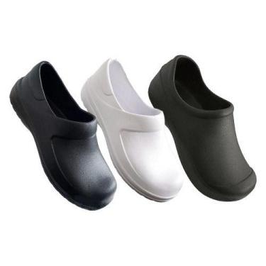 Imagem de Sapato Babuche Fechado Profissional Cozinha Yvate 2005, 39, Branco-Lis