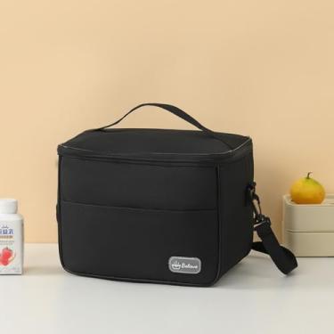 Imagem de Bolsa térmica de alumínio espesso para piquenique | Bolsa térmica de ombro único extragrande e alta, bolsa de refeição para manter o frescor em várias cenas para viagens e atividades ao ar livre 318-1