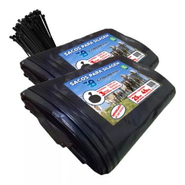 Imagem de 100un Saco Para Silagem 52x110 200micras + 100 Abraçadeiras