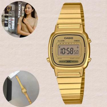 Imagem de Relógio Casio Feminino Vintage Digital Dourado LA670WGA-9DF