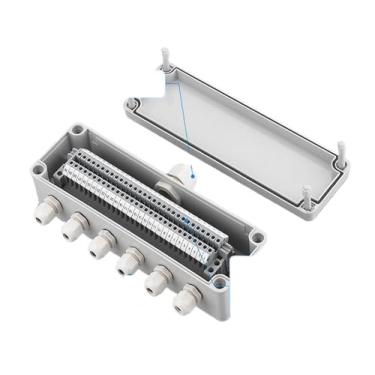 Imagem de HSPTR Caixa de junção de alumínio fundido caixa de botão de metal caixa de energia caixa de junção de liga de alumínio caixa de junção interna e externa caixa impermeável termina UKK (cor: 21)