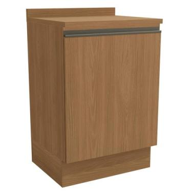 Imagem de Armário de Cozinha Balcão 1 porta 60cm com Tampo G742 Maxxi Canela Kap