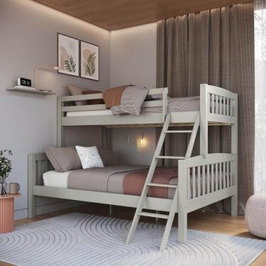 Imagem de Beliche Madeira Maciça Casal Inferior Com Solteiro Superior Serena Multimóveis Cr35388 Verde Frost