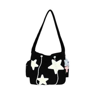 Imagem de Bolsa Transversal De Ombro Em Corduroy De Grande Capacidade Para Mulhe