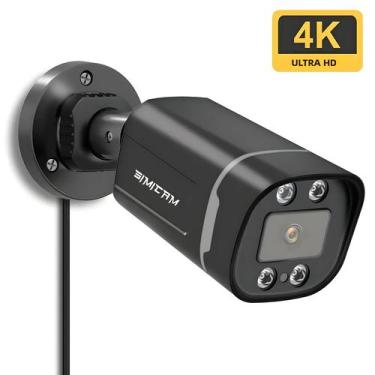 Imagem de Câmera IP Poe 4K Para Uso Externo E Interno 4MP 5MP 8MP Com Áudio, Vis