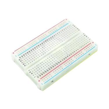 Imagem de Placa De Teste Mini Protoboard Sem Solda Com 400 Pontos De Conexão E 6