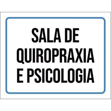 Imagem de Kit 5 Placa Acm Sala Quiropraxia Psicologia Setor 18X23 - Sinalizo
