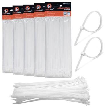 Imagem de 500 Abraçadeiras Lacre Nylon Cinta Plástica 3,6x250mm Fita Hellerman B