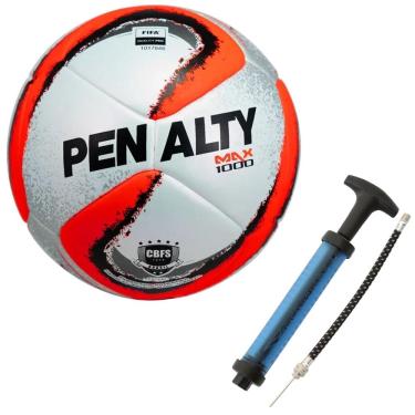 Imagem de Kit 01 Bola De Futsal Penalty Max 1000 XXIV Oficial CBFS Selo FIFA + 01 Bomba De Ar Penalty