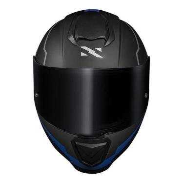 Imagem de CAPACETE NORISK FF802 RAZOR FULL PRETO/AZUL FOSCO MAIS VISEIRA FUMÊ-Unissex